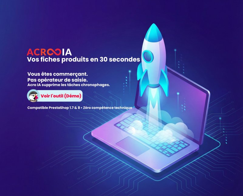 Créer une fiche produit PrestaShop parfaite en 30 secondes : L'outil IA qui remplace Photoshop et votre rédacteur