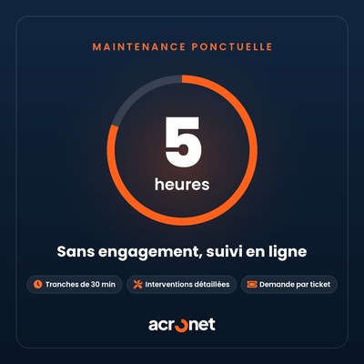 Pack 5 heures de maintenance