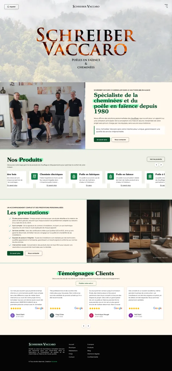 Site internet de Schreiber Vaccaro à Guebwiller
